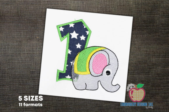 An Elephant Near the One Applique