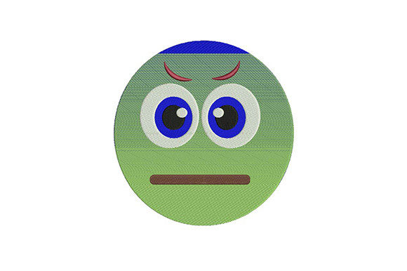 Angry Annoying Emoji Embroidery Design