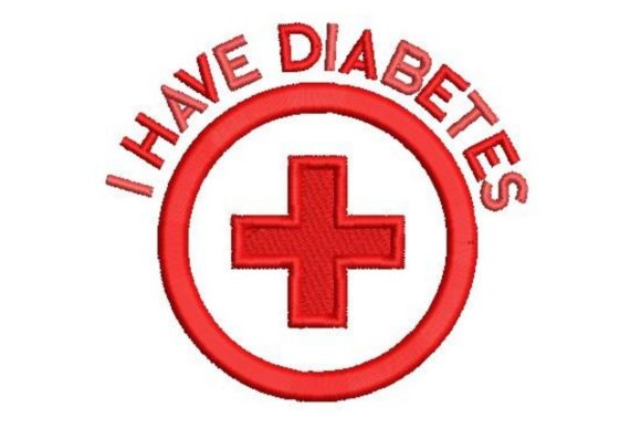 Diabetic Warning Embroidery Design