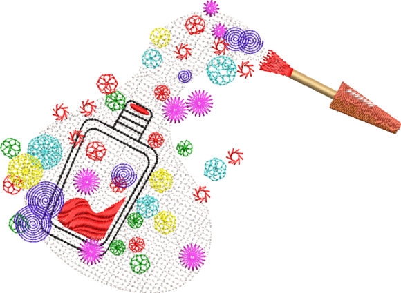 Flowers and Nail Polish Embroidery Design Review
