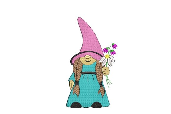 Gnome Girl with Flower