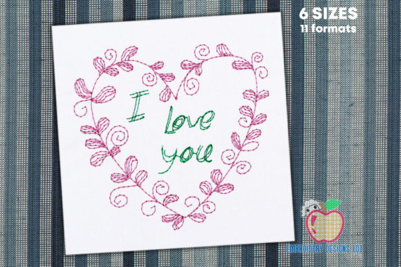 Heart in Zen Art Doodle Quick Stitch