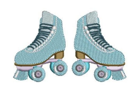 Roller Skates Embroidery Design