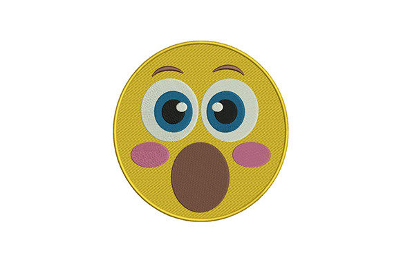 Shocking Face Emoji Embroidery Design Review