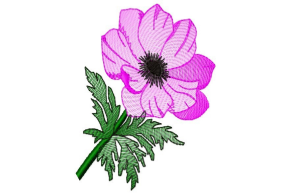 Sketched Purple Flower