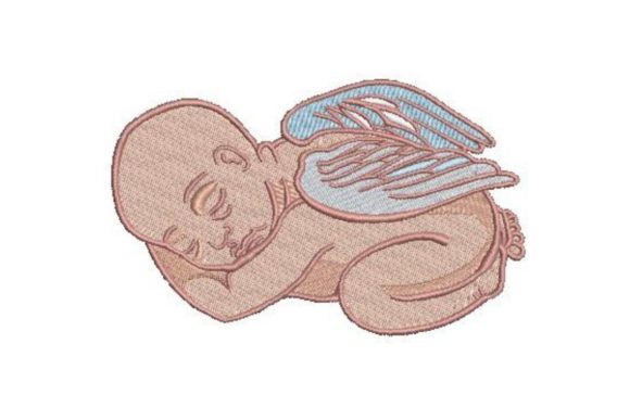 Sleeping Baby with Angel Wings