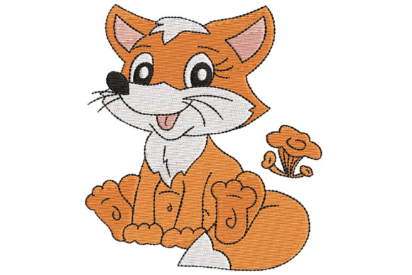 Smiling Fox: A Brand-Ready Woodland Embroidery Design