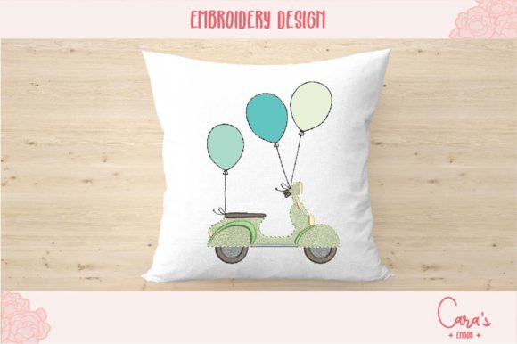 Vintage Motorcycle Applique