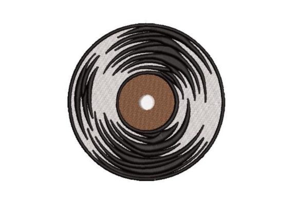 Vinyl Record: A Nostalgic Holiday Embroidery Staple