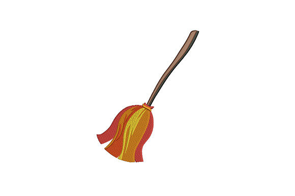Witch Broom Halloween Design