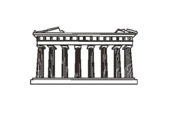 World Landmark Coloring Parthenon