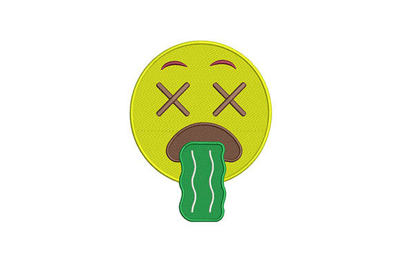 Yellow Vomiting Emoji Embroidery Review